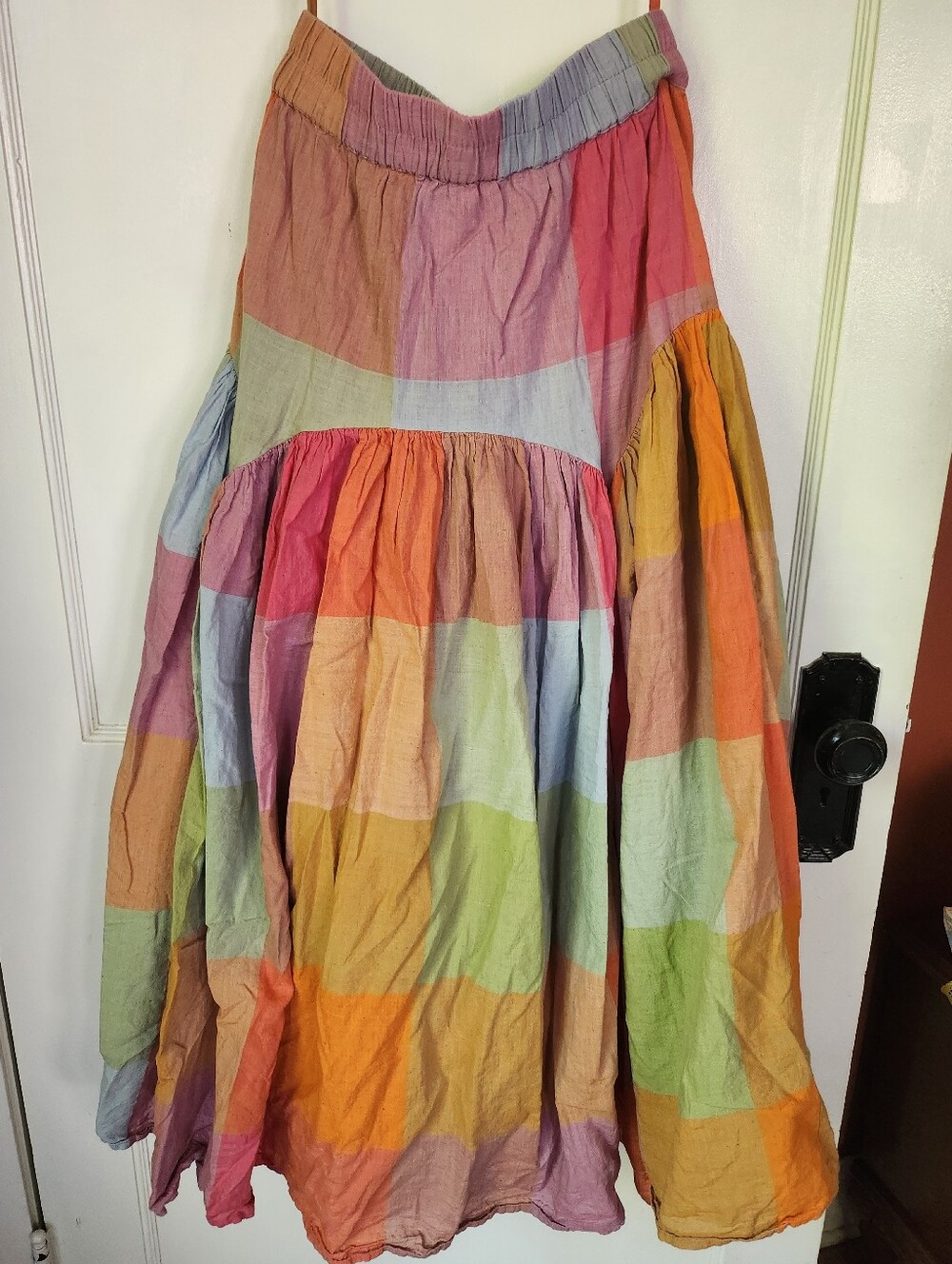 Rujuta Sheth Leila Skirt In Jupiter Chex - Picture 4 of 5